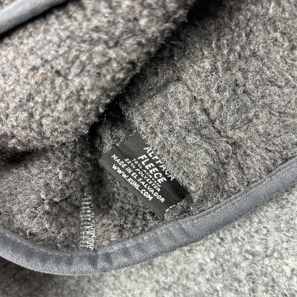 Kuhl Jacket Mens Large Gray Alfpaca Fleece Full‎ Zip Thumbholes Hiking Outdoor
